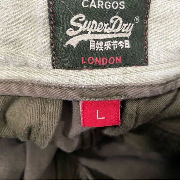 Superdry Cargos Green Trousers Women's Size Large Gorpcore Pockets Hiking - Picture 10 of 12